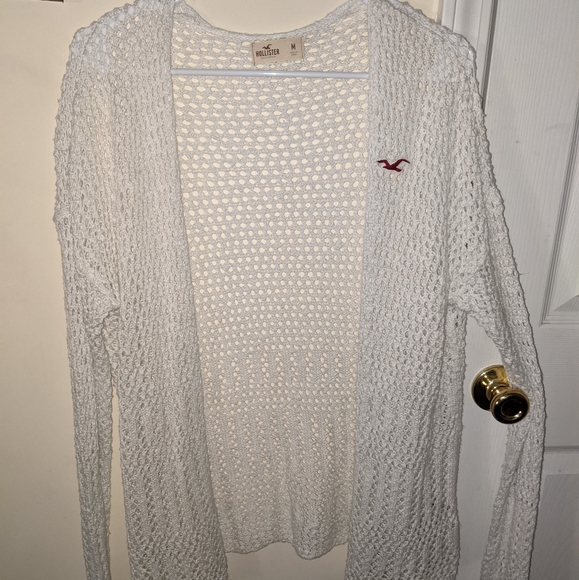 Hollister Sweaters - 3/$25   White Knit Cardigan - Hollister